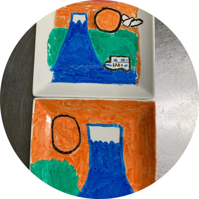 オリジナルデザインプレートを作る体験